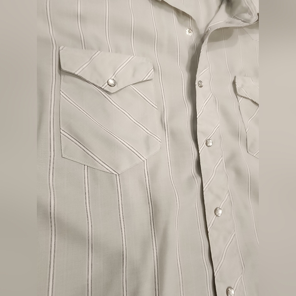 Vtg 90s Wrangler Cowboy Cut Longsleeve Button Up Shirt - Picture 6 of 11